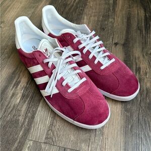 Adidas Men's Maroon Suede Sneakers